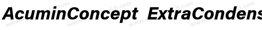 AcuminConcept ExtraCondensedSemibol字体转换